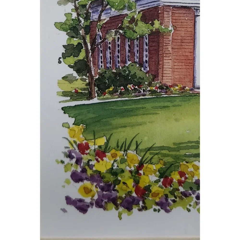 Signed Henry Ford Museum & Greenfield Village Watercolor Print By Gary Robertson